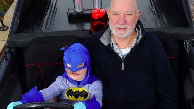 Alfie with his grandad Alan Dennett