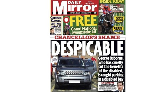 Friday's Daily Mirror