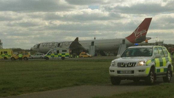 Emily Alner sent ITV News an image of the plane after she was evacuated
