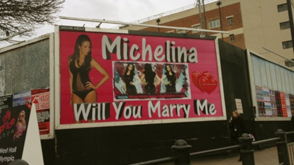The billboard proposing marriage