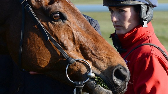 Katie Walsh with her Grand National mount Seabass.