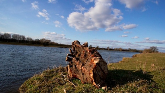 Blue skies over Nottinghamshire.