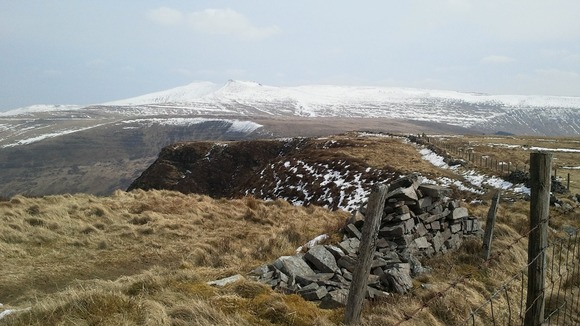Snow on Welsh mountains
