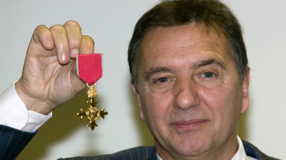 Chef Raymond Blanc receiving his OBE in 2008