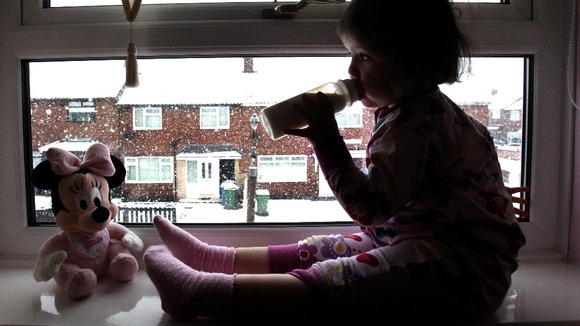 Rationing baby milk.