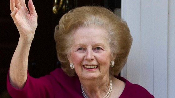 Baroness Margaret Thatcher pictured outside her London home in November 2010