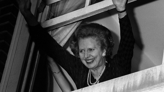 File photo dated 10th June 1983 of Prime Minister Margaret Thatcher waving to well-wishers after her election win