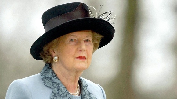 Margaret Thatcher at the Churchill Museum Opening, Cabinet War Rooms, London in 2005