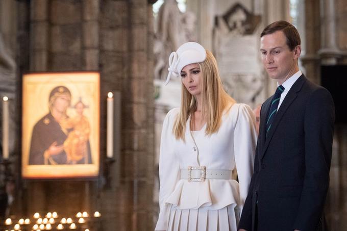 Ivanka Trump and Jared Kushner during their tour of Westminster Abbey