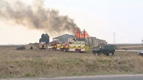 Fire at farm in Wisbech
