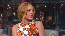 Lindsay Lohan appeared shocked during her grilling by David Letterman
