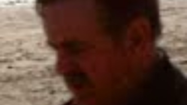 The suspect on a beach