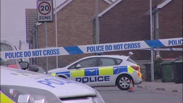 The scene of the shooting in Brunel Road in Luton