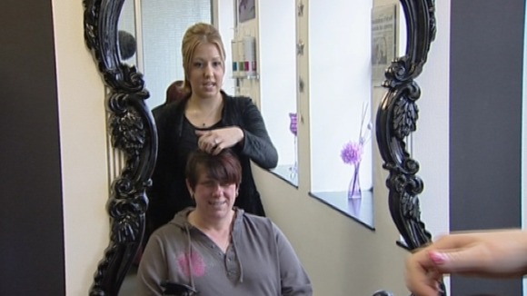 Becki with one of her clients