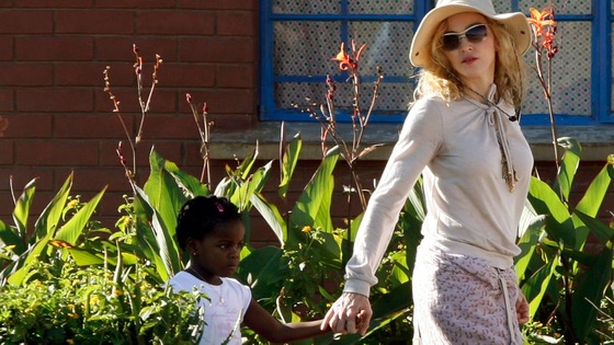 Madonna pictured with her adopted daughter Mercy in Malawi in 2010