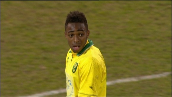 Reece Hall-Johnson, who scored Norwich's first leg winner against Nottingham Forest in the FA Youth Cup semi-finals