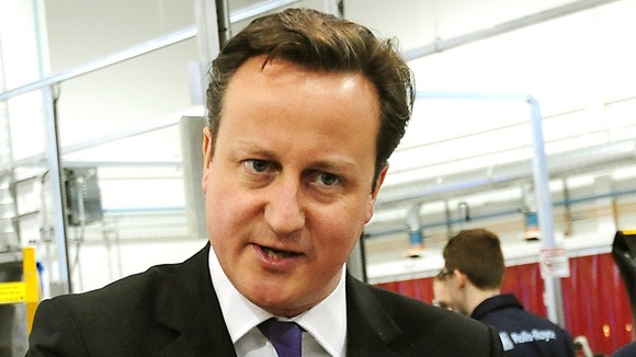 Prime Minister David Cameron pictured earlier today.