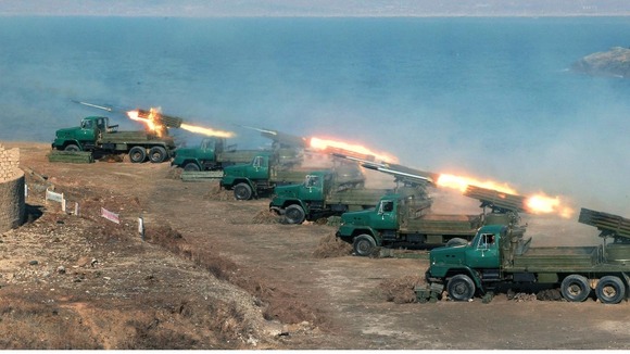 The North Korean army conducting an exercise last month, according to the (North) Korean Central News Agency.