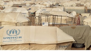 The Mbera refugee camp in Mauritania, which has been inundated by refugees fleeing Northern Mali.