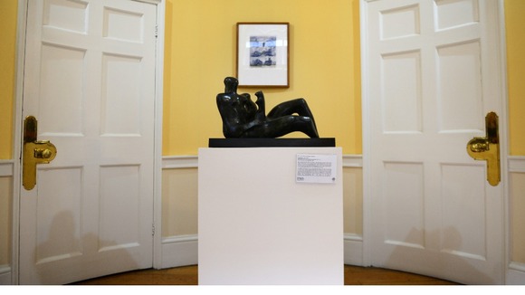 The Moore Alcove, where Lady Thatcher arranged to show a rotating selection of great British sculptures.