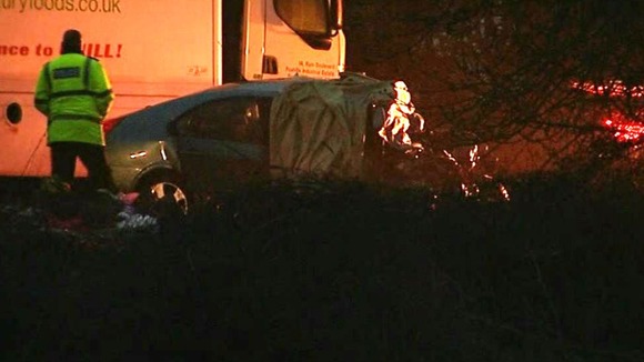 Five occupants of a car that collided with the lorry were killed