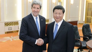 US Secretary of State John Kerry met Chinese President Xi Jinping in Beijing today.