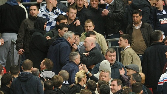 The violence at Wembley involved supporters of the same club