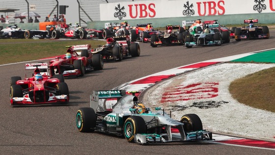 Hamilton started the race from pole