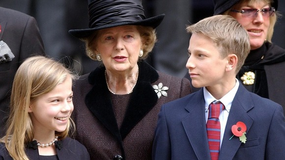 Amanda and Michael Thatcher pictured with their grandmother in October 2003.