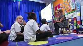 Children in a classroom.