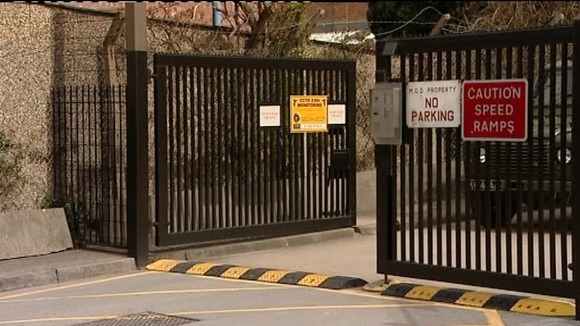 Gates at the TA Centre in Luton
