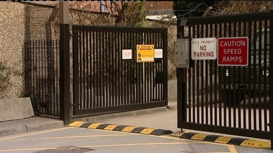 Gates at the TA Centre in Luton