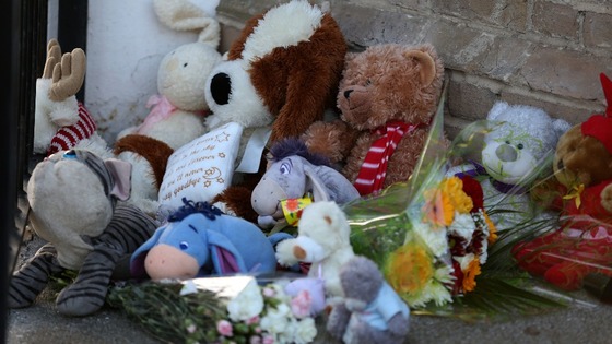 Toys left outside the property in London Road South, Lowestoft
