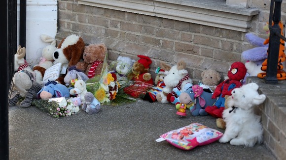 Toys left as tributes