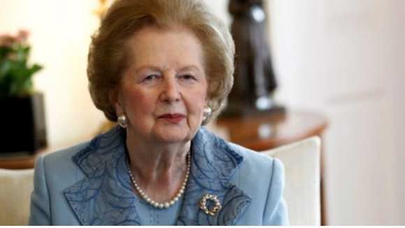 Lady Thatcher at Downing Street in 2010