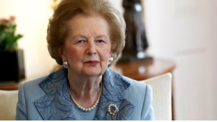 Lady Thatcher at Downing Street in 2010
