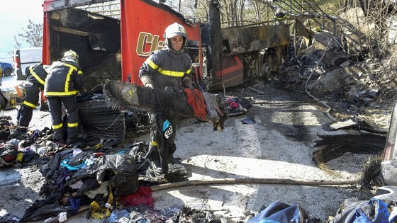 51 people were travelling on the coach at the time of the crash. 