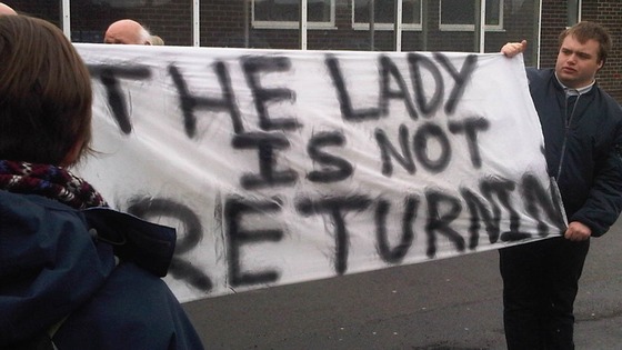 Thatcher protests