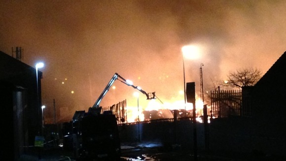 Around 100 firefighters are tackling the blaze in Nechells
