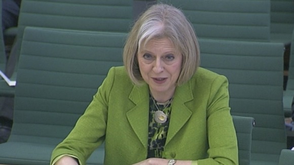 Home Secretary Theresa May gave evidence to the Home Affairs Select Committee.
