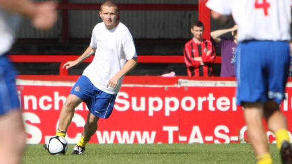 Mark 'Maddog' Maddox when he played for Altrincham FC.
