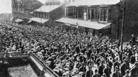 Wallace Hartley's funeral in Colne was attended by more than 40,000 people