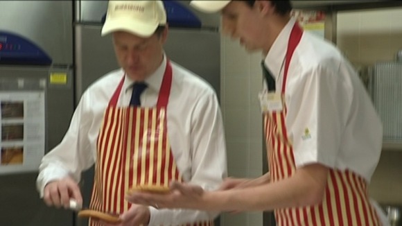 Nick Clegg on a previous visit to Cardiff
