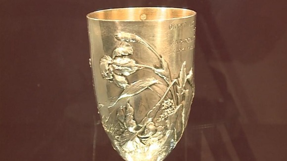 The marathon winner's cup.