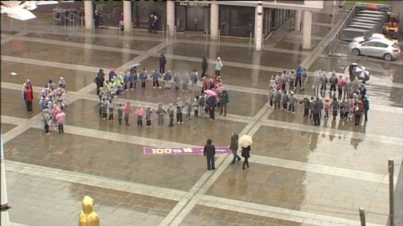 Children in Millennium Square