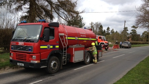 Fire crews in place