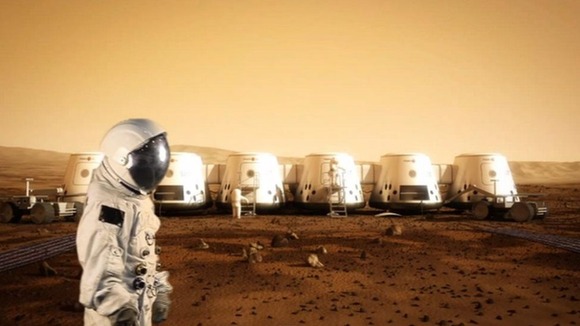 A computer animation of how life on Mars