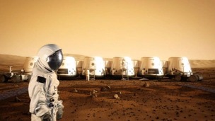 A computer animation of how life on Mars