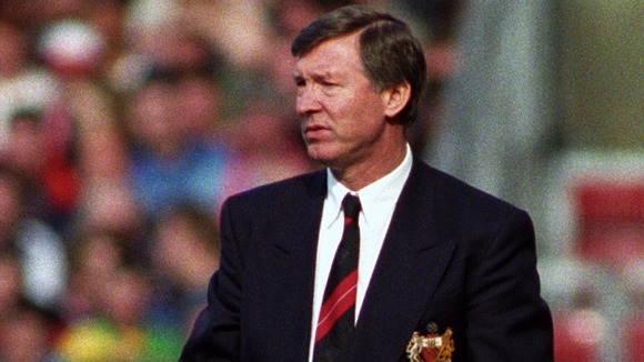 1993: Alex Ferguson watches from the touchline