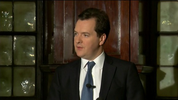 George Osborne speaking in Scotland today.